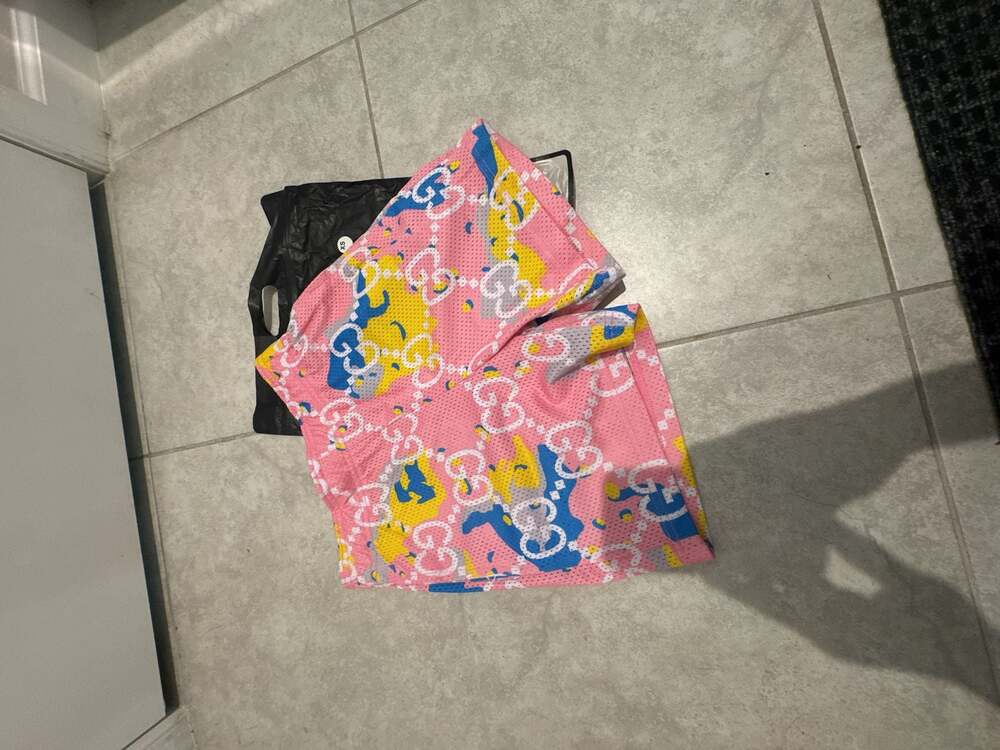 Bravest Studios Pink Multi Cotton Candy Mega GG Mesh Shorts